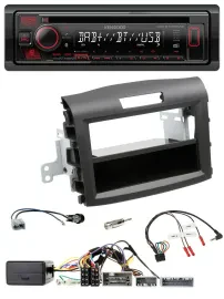 Kenwood Lenkrad CD USB Bluetooth DAB Autoradio für Honda CR-V ab 2013 schwarz