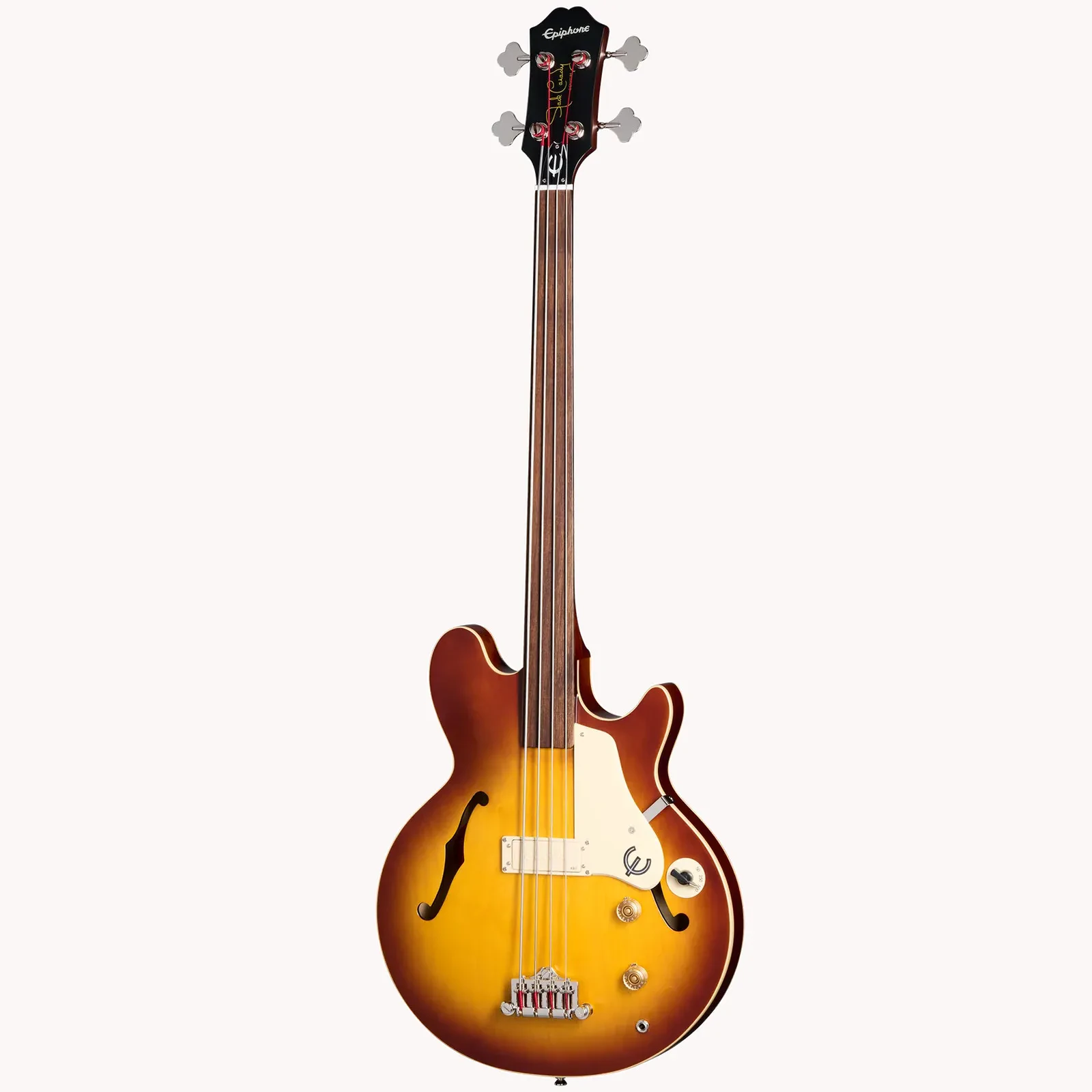 EPIPHONE Jack Casady Fretless Bass Aged Royal Tan