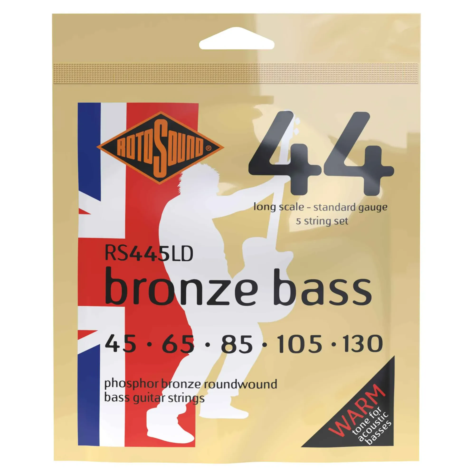 Струны для бас-гитары RotoSound RS445LD Phosphor Bronze 45-130