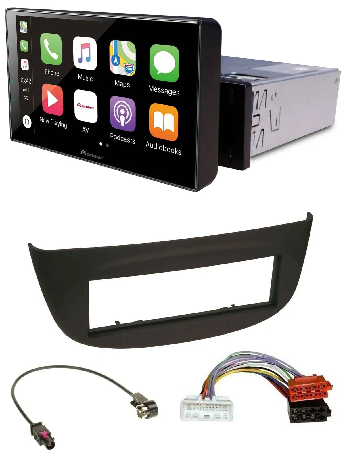 Автомагнитола для Renault Twingo (с 2015) Pioneer Bluetooth MP3 DAB USB, черная