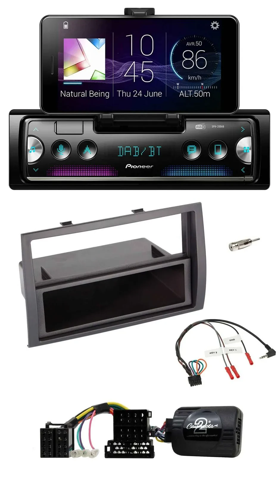 Автомагнитола для Citroen Jumper/Peugeot Boxer 2006- Pioneer USB, Bluetooth, DAB (поддержка кнопок на руле)