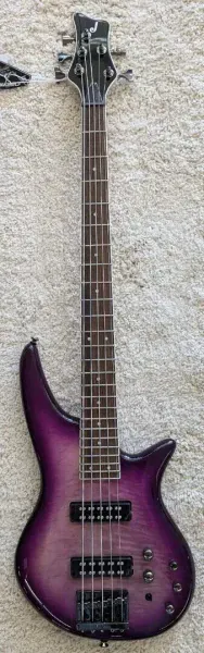 Jackson JS Series Spectra 5 String Bass JS3QV, Laurel Fingerboard, Purple Phaze