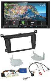 Kenwood Bluetooth Lenkrad 2DIN USB TMC DAB Navigation für Toyota RAV 4 ab 2013