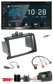 Kenwood DAB TMC USB 2DIN Lenkrad Bluetooth Navigation für Hyundai i20 09-12 schw