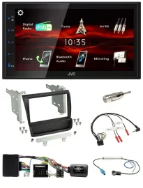 JVC USB Bluetooth Lenkrad DAB 2DIN Autoradio für Audi R8 42 2006-2015