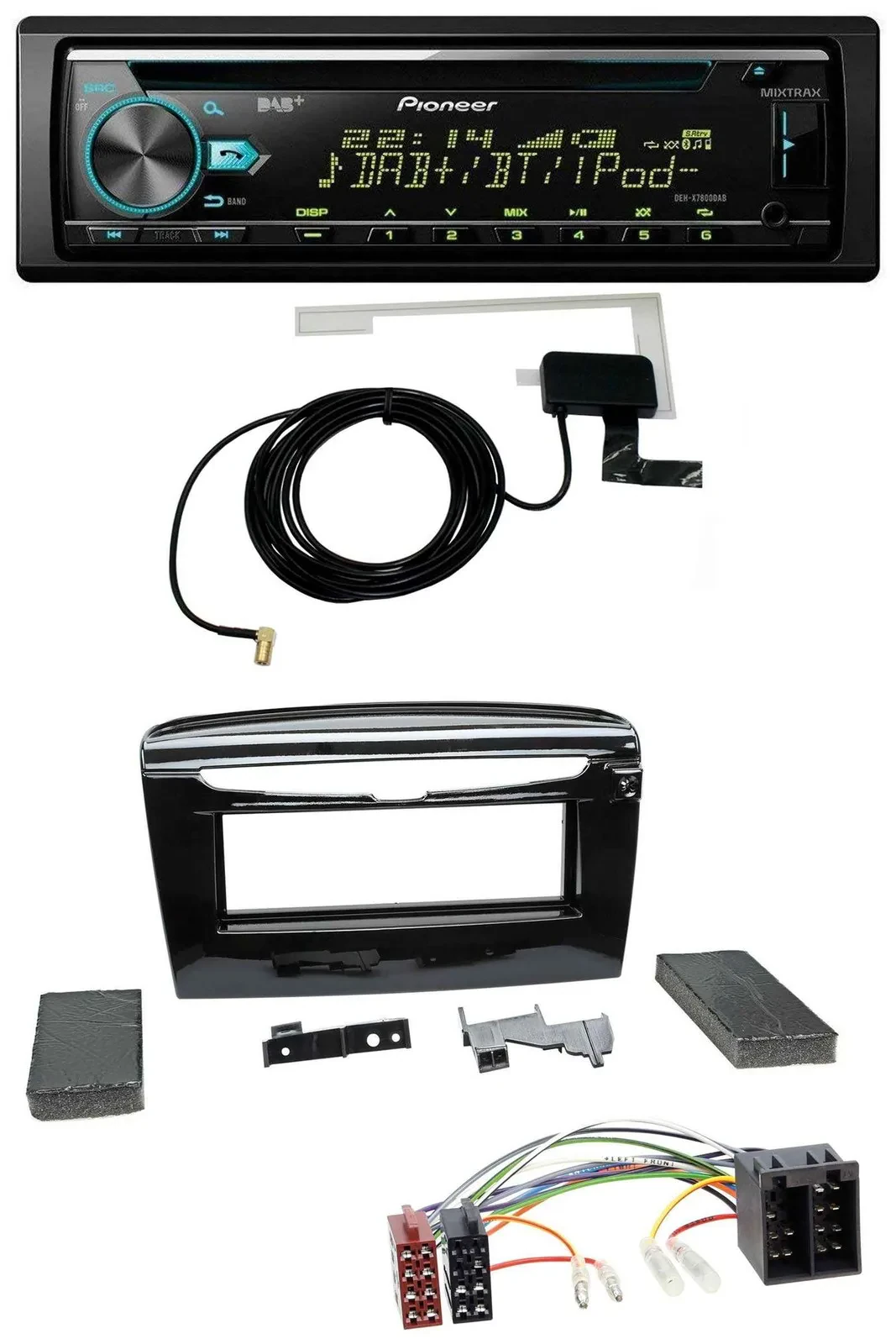 Автомагнитола для Lancia Y (с 2012) Pioneer CD/MP3, USB, AUX, DAB, чёрный глянец