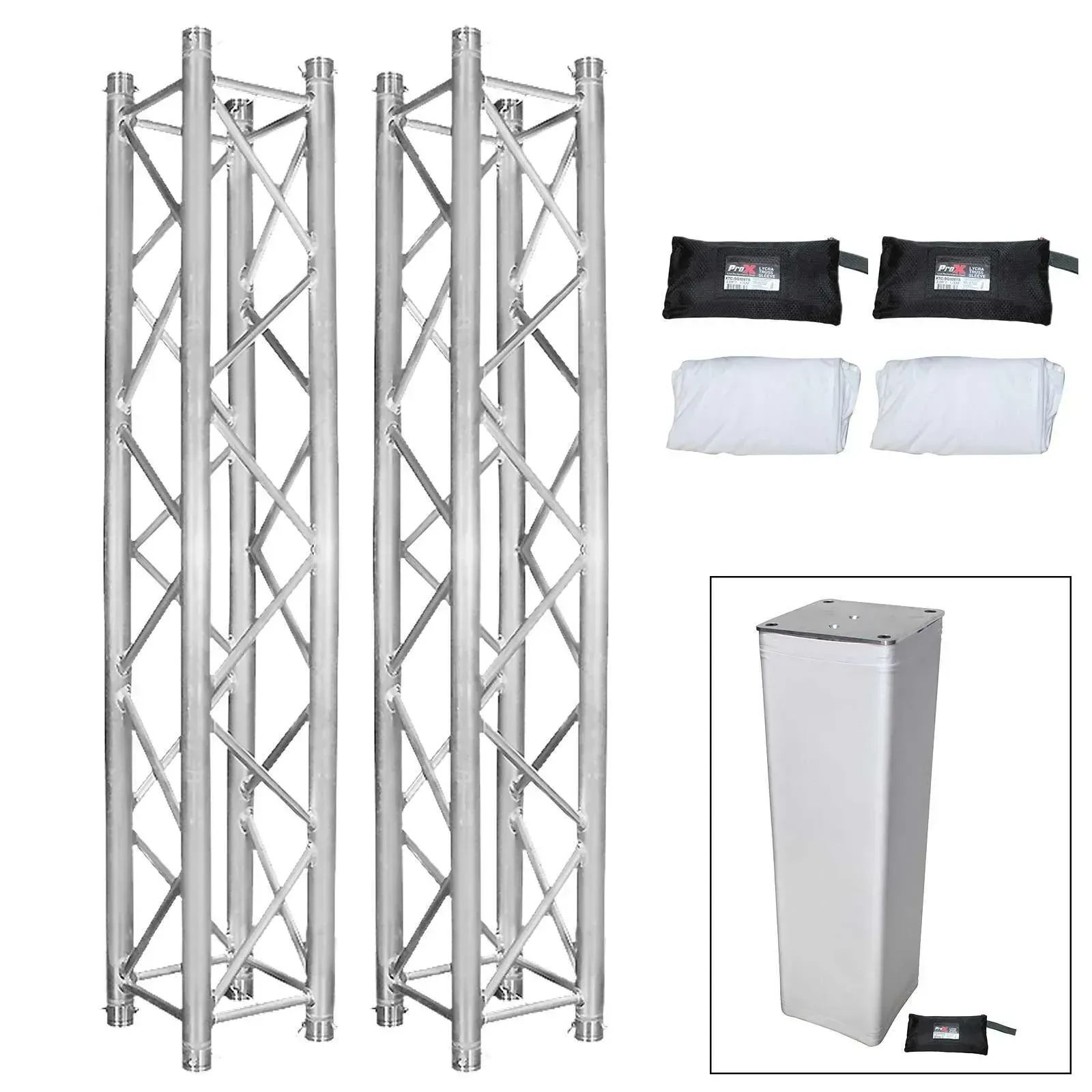 Сценическая ферма Global Truss SQ-4110 F34, квадратная, 1 м (набор, 2 шт.), с белым чехлом