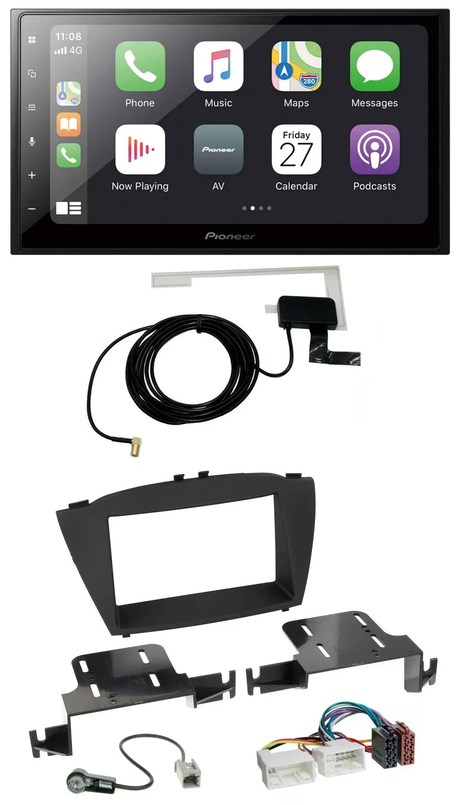 Pioneer USB MP3 2DIN Bluetooth DAB Autoradio für Hyundai ix35 (ab 2013)