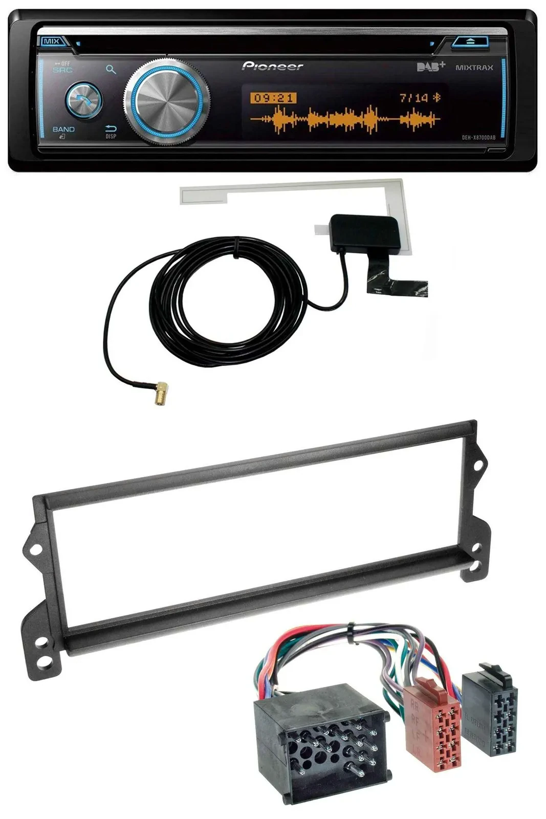 Pioneer Bluetooth DAB MP3 USB CD Autoradio für Mini (bis 2002, Rundpin)