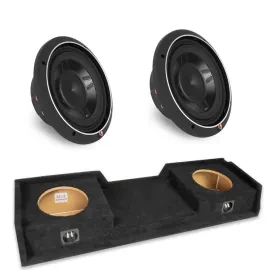 NVX VE-GM-SLVECG1-D10S Dual 10" Sealed Enclosure with Two P3SD4-10 Subwoofers
