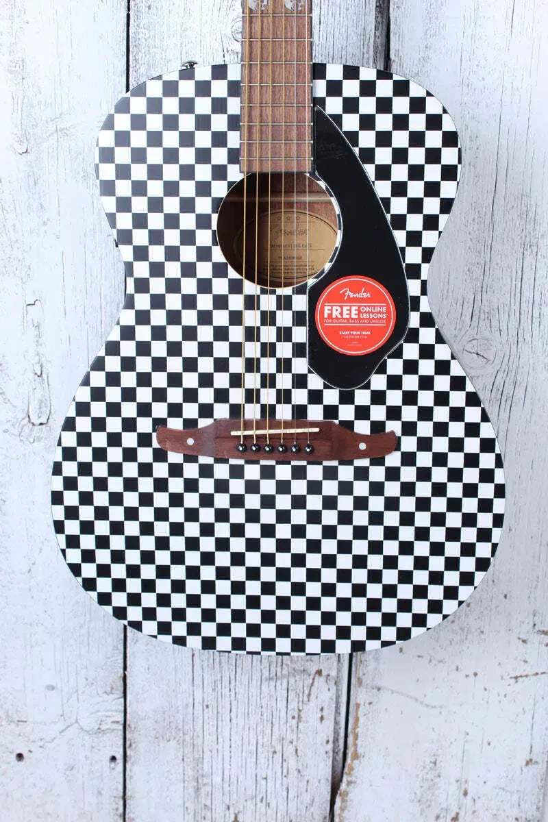 Б/У Электроакустическая гитара Fender Tim Armstrong Hellcat Concert Fishman CD-1 Checkerboard