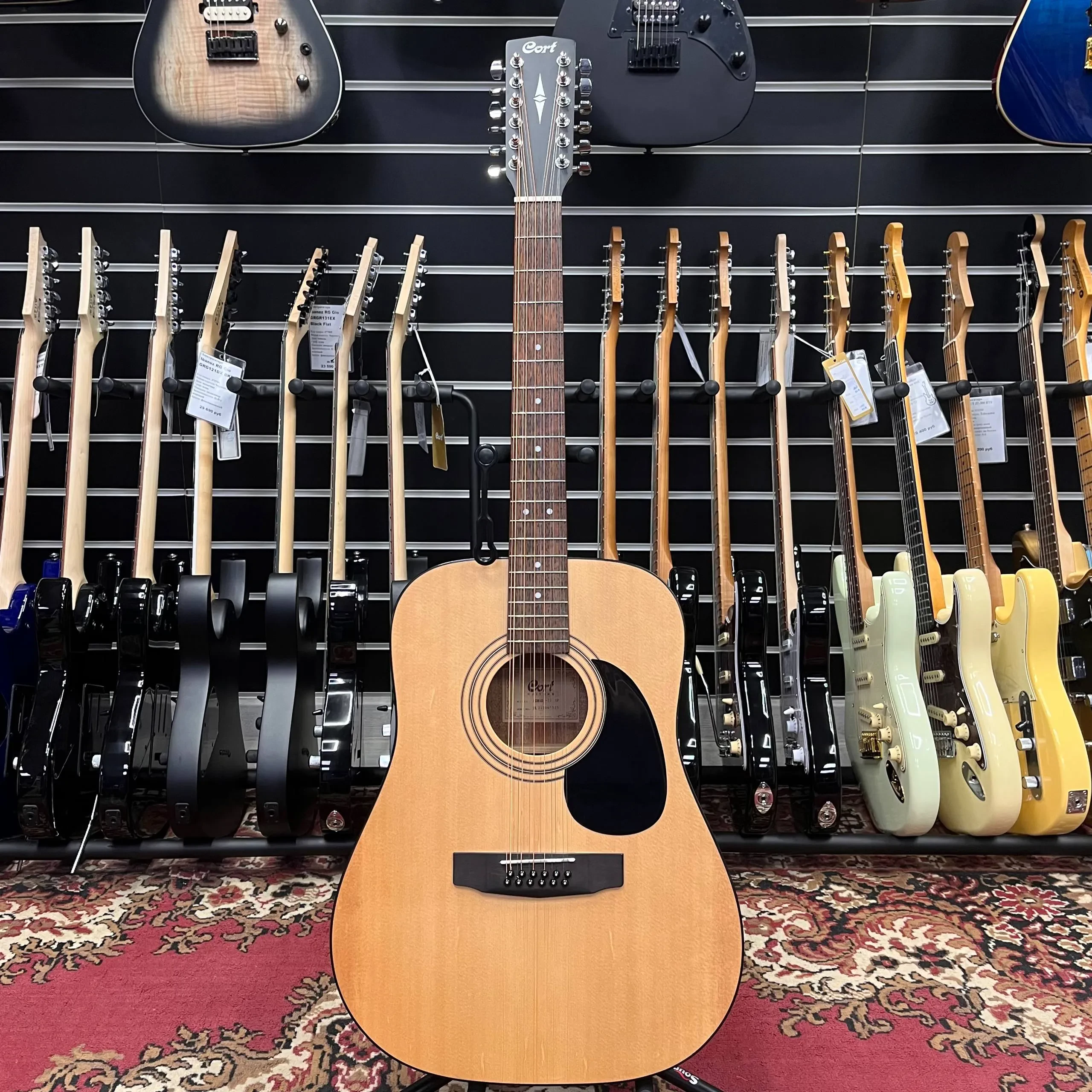 Трансакустическая гитара 12-струнная Cort AD810-12 GGP-02 Dreadnought Open Pore