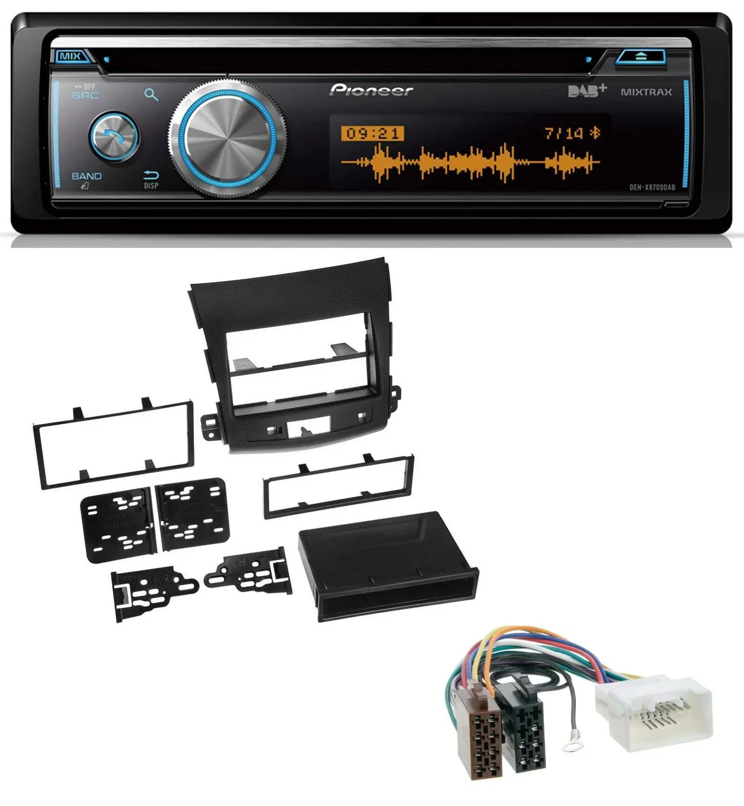 Pioneer MP3 DAB USB CD Bluetooth Autoradio für Citroen C-Crosser Mitsubishi Outl