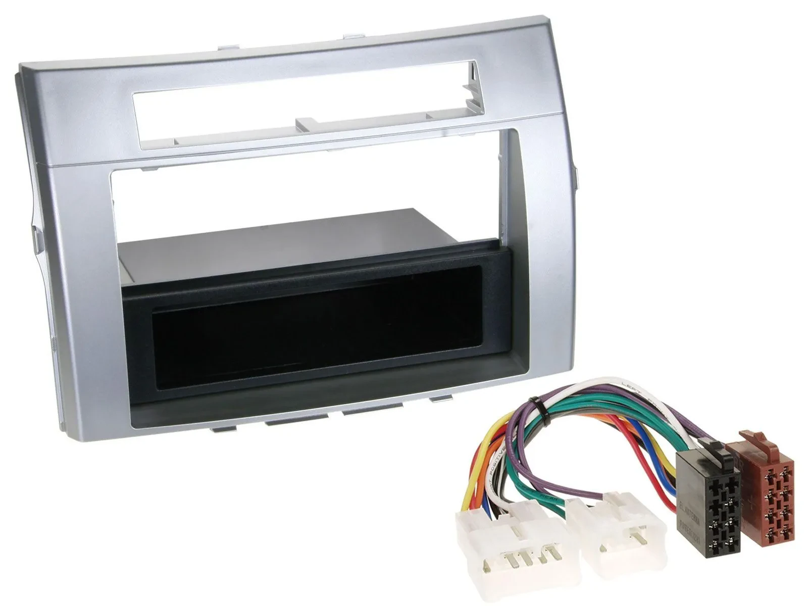 Radioeinbauset DIN Autoradio für Toyota Corolla Verso 2004-2009 silber