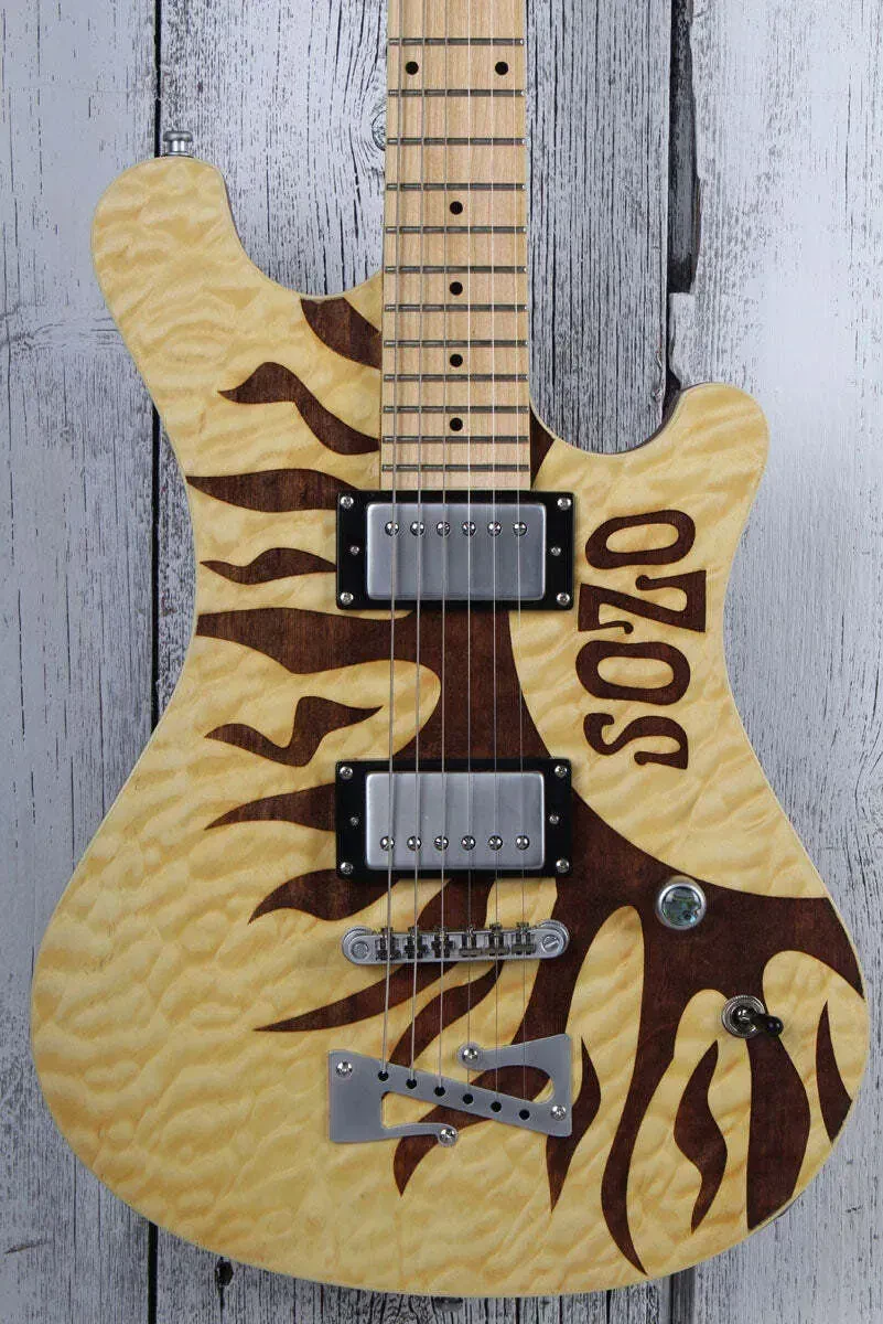 Б/У Электрогитара Sozo Z Series Z1LZRNA натуральный, лазерная гравировка, с жёстким кейсом