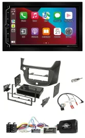 ESX 2DIN DAB USB Lenkrad Bluetooth Autoradio für Honda Jazz ab 14 dunkelgrau