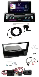 Автомагнитола для Opel Corsa D Pioneer DAB, Bluetooth, USB, поддержка кнопок на руле, 2009–2014, цвет черный (рояльный лак)