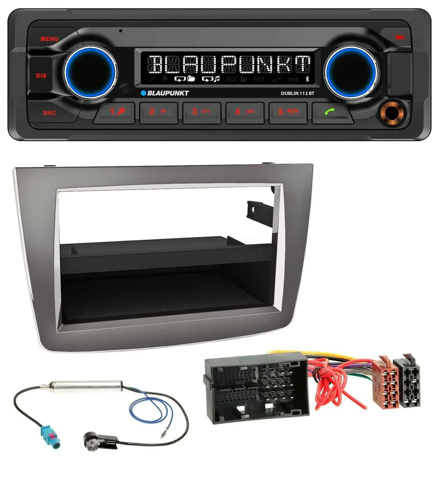 Blaupunkt MP3 Bluetooth USB AUX Autoradio für Alfa Romeo Mito ab 14 955 silber