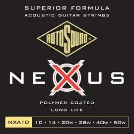 Струны для акустической гитары RotoSound NXA10 Nexus Bronze Polymer Coated 10-50
