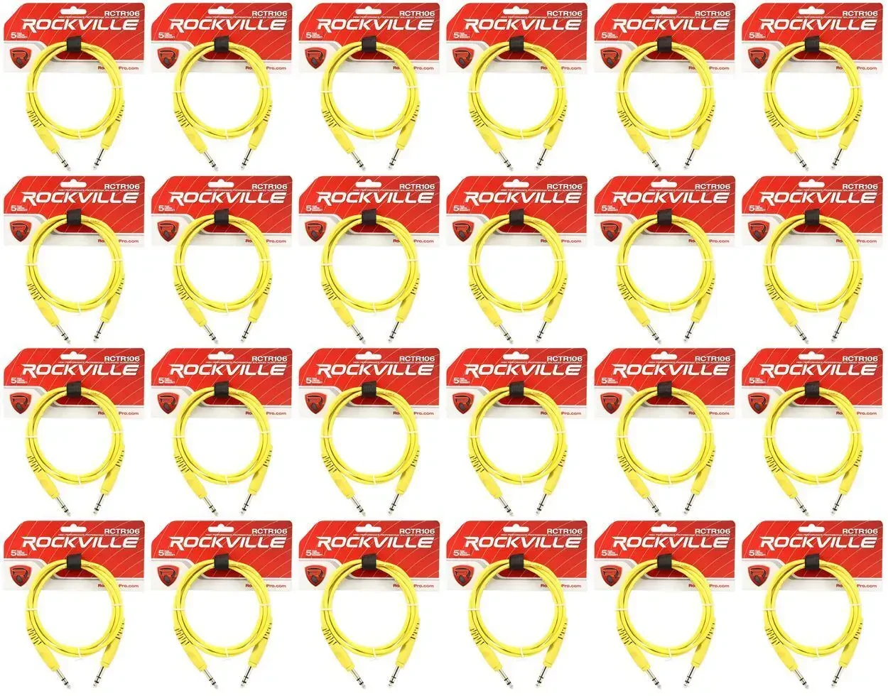 Коммутационный кабель Rockville RCTR106Y Yellow 1.8 м (24 штуки)