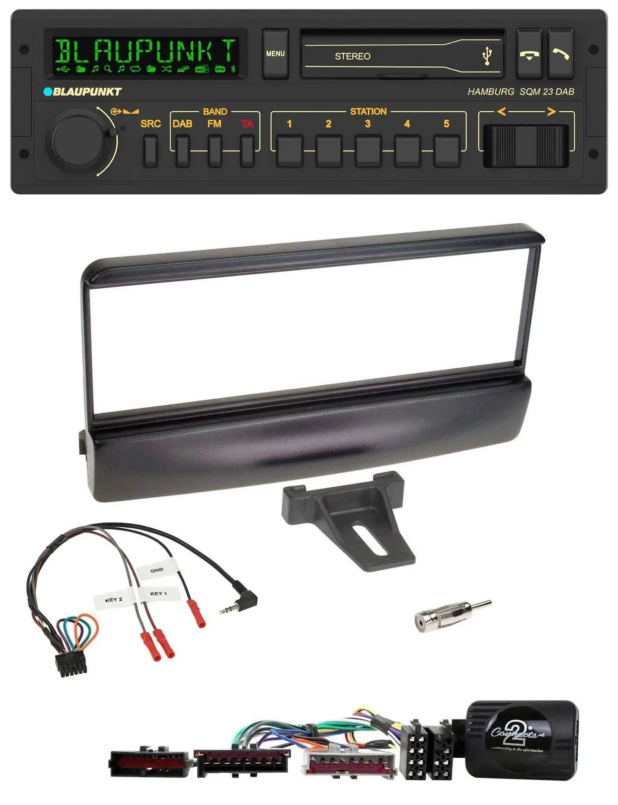 Blaupunkt USB DAB Bluetooth Lenkrad Autoradio für Ford Escort Focus schwarz