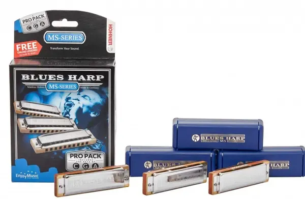 Набор губных гармошек диатонических Hohner Blues Harp 532/20 MS (C, G, A)