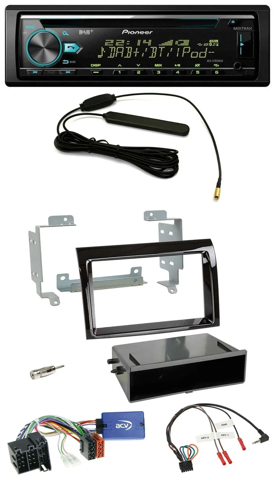 Pioneer CD MP3 Lenkrad DAB USB Autoradio für Fiat Ducato 2008-11 Profi piano