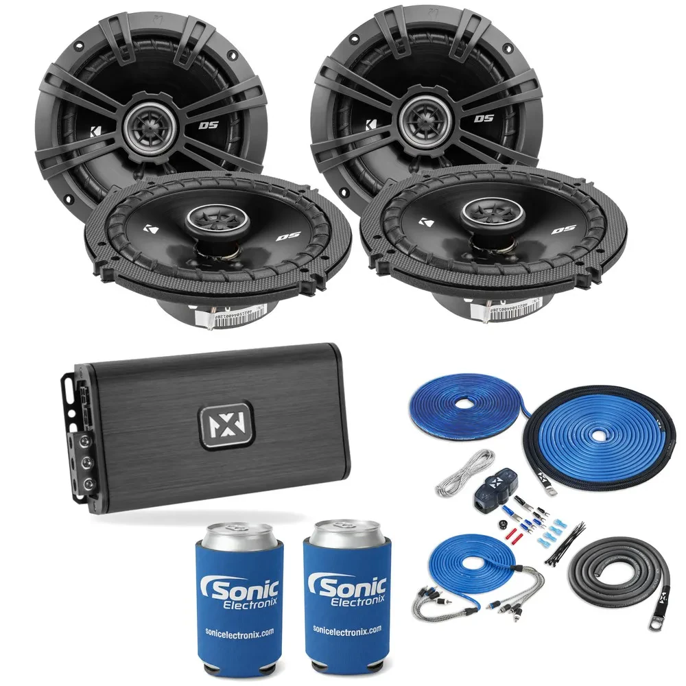 Комплект автозвука Kicker 2X43DSC_VADM4_XK84_SK (набор, 2 пары динамиков + усилитель) с комплектом для установки усилителя