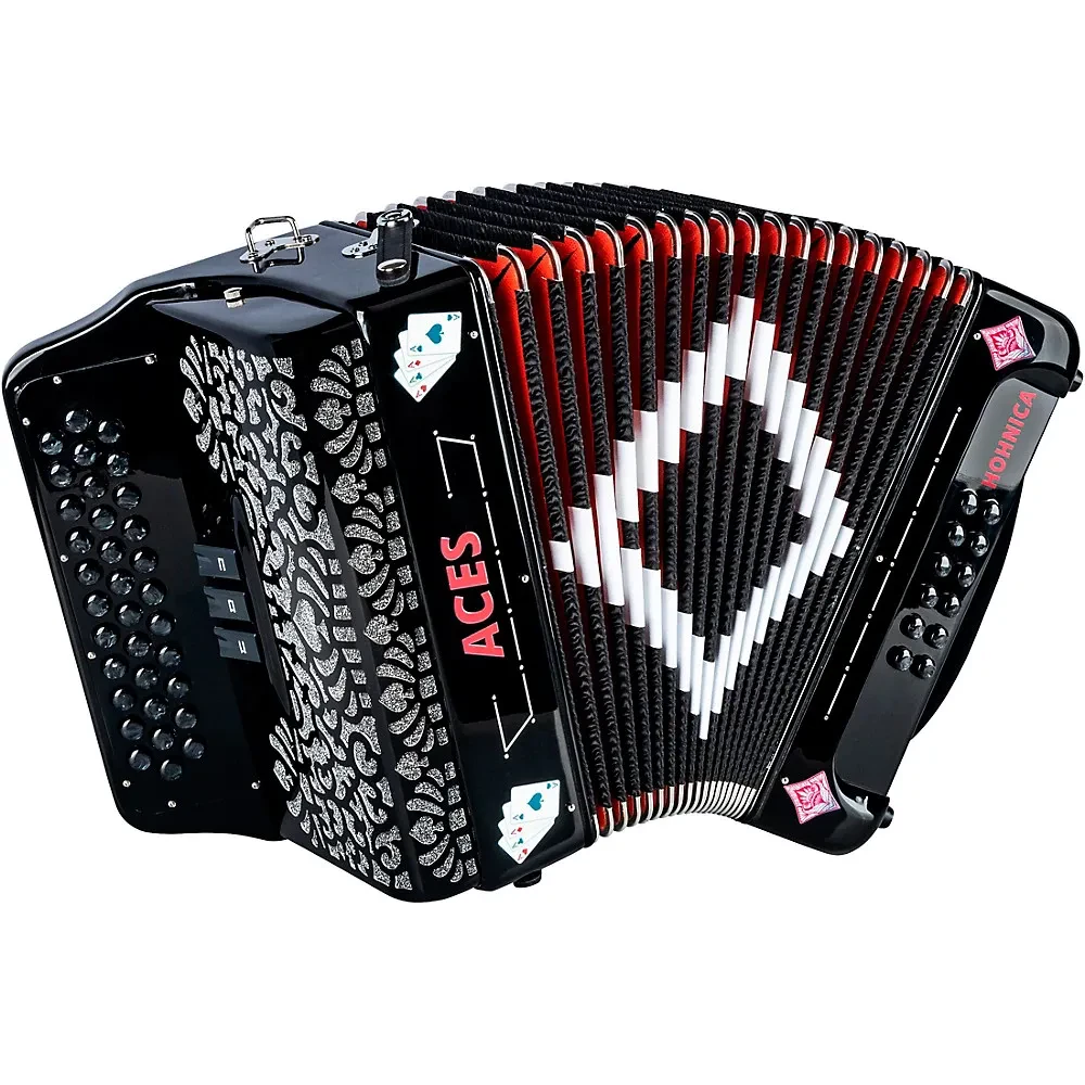 Hohner Hohnica Aces II 3 Register Accordion Black F/Bb/Eb