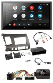 Автомагнитола Pioneer 2 DIN USB DAB Bluetooth для Honda Civic 2006–2010 Hybrid с поддержкой управления на руле