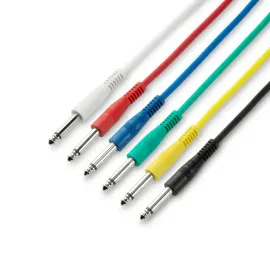 Инструментальный кабель Adam Hall K3IPP0120SET Multi Color 1.2 м