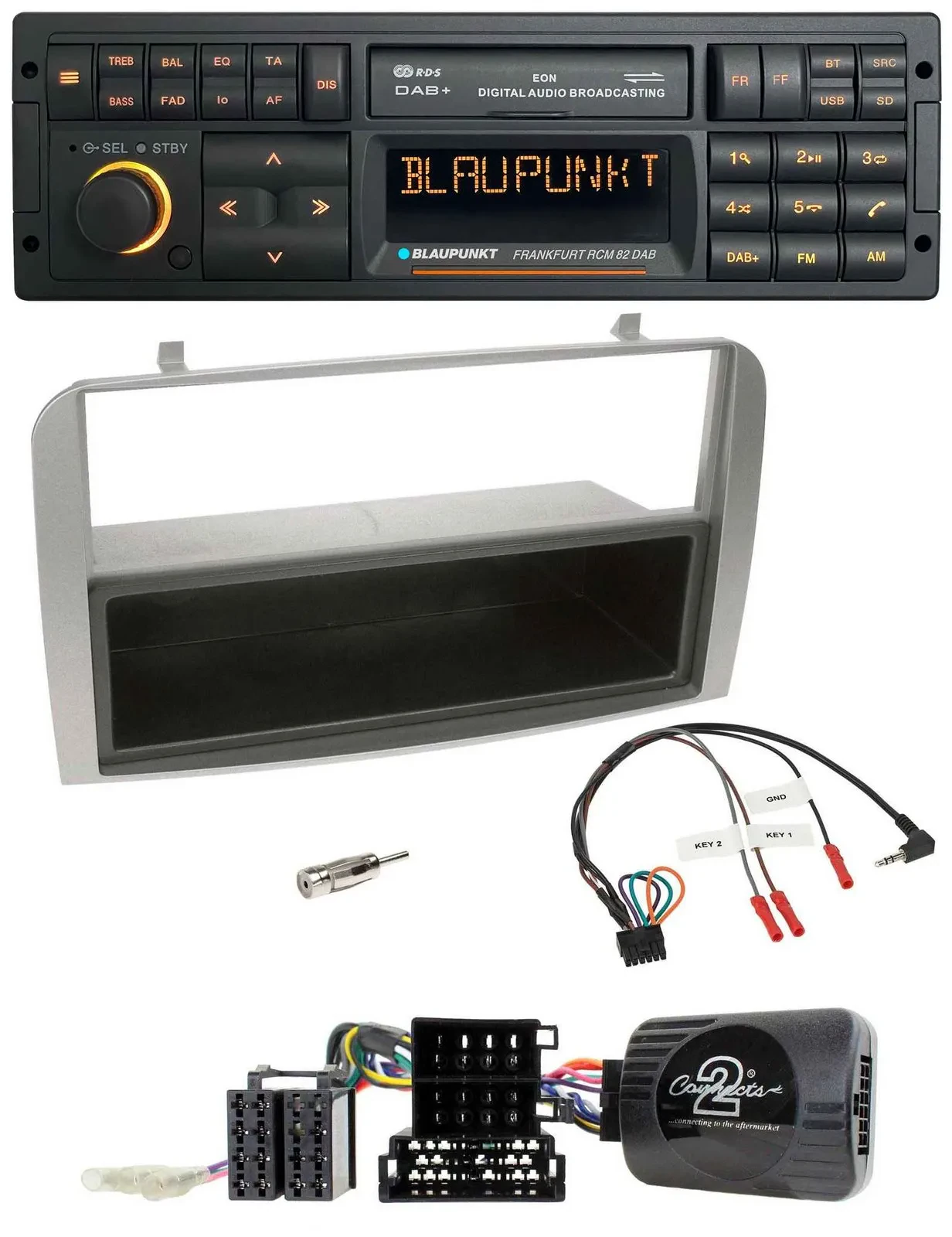 Blaupunkt USB DAB SD Lenkrad Bluetooth Autoradio für Alfa GT 147 07-10 silber Ab