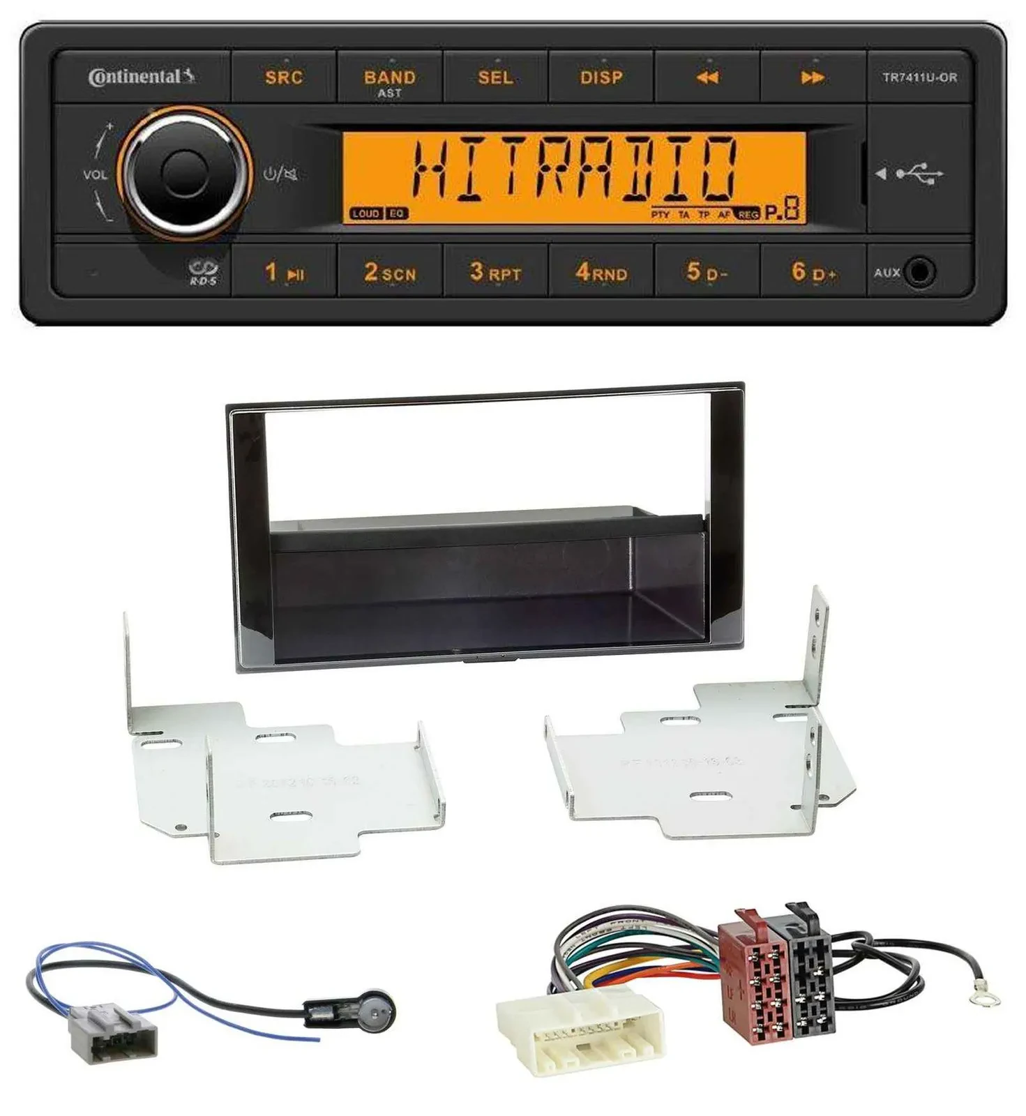 Continental 1DIN USB AUX MP3 Autoradio für Nissan Micra, Note (ab 2013)