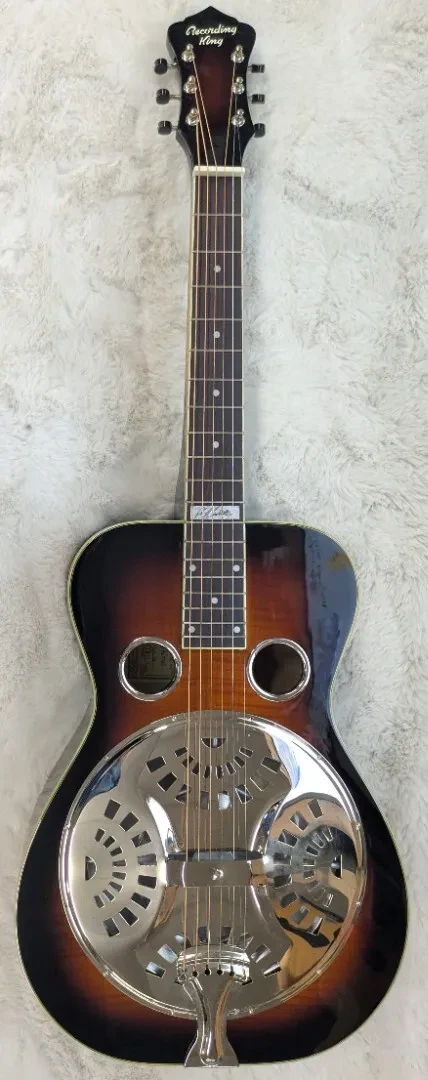 Recording King Phil Leadbetter Signature Squareneck Flame Maple Resonator Guitar