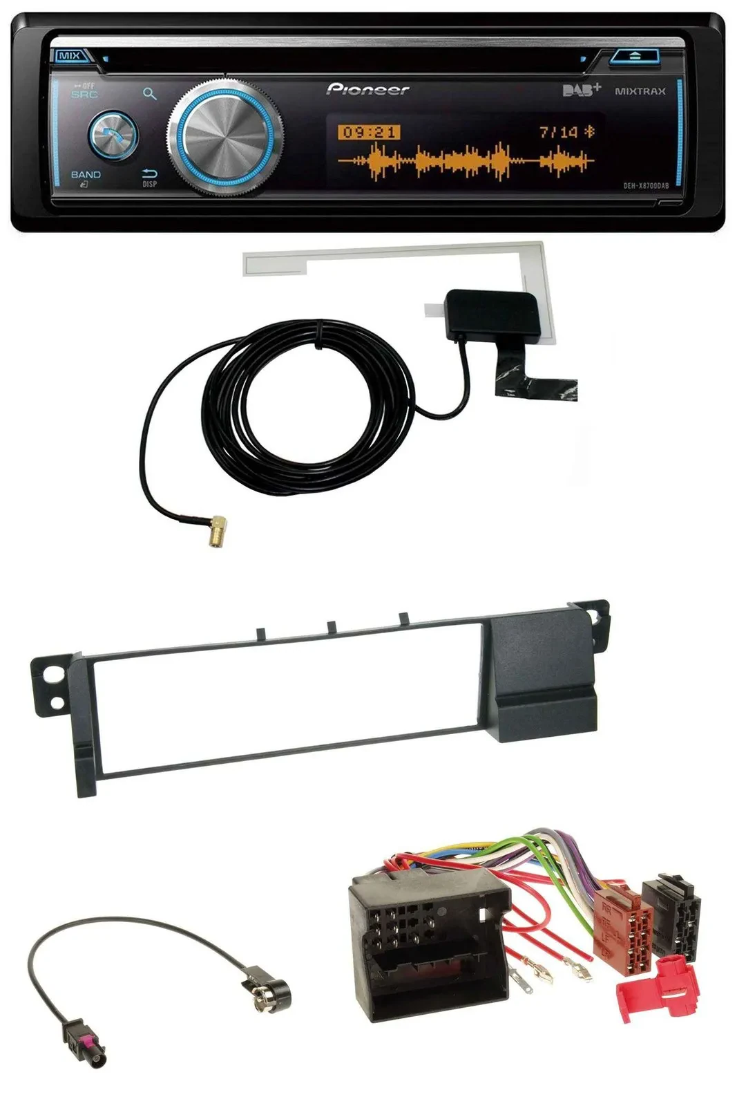 Автомагнитола Pioneer для BMW 3 Series E46 (Quadlock) Bluetooth DAB MP3 USB CD