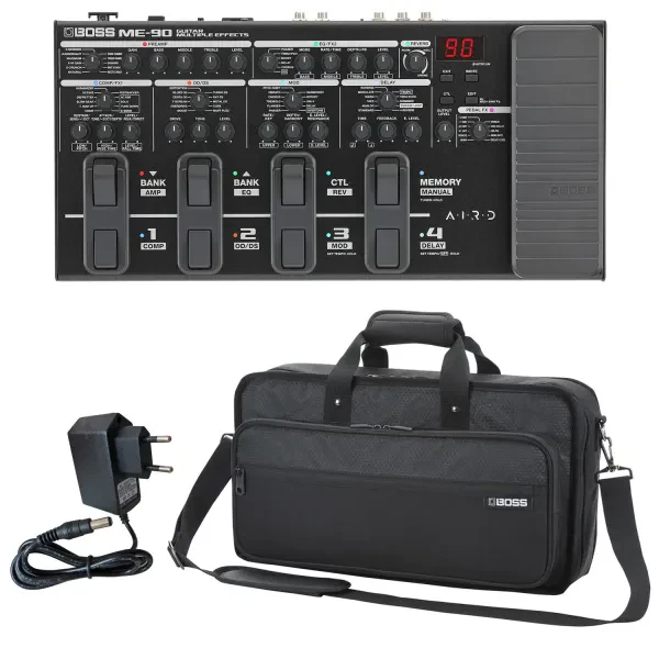 Boss ME-90 Multi-Effektgerät mit Boss Tasche und keepdrum Netzteil