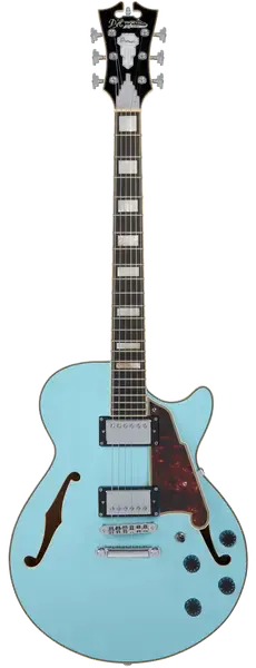 Электрогитара полуакустическая D'Angelico Premier SS Sky Blue with Stopbar