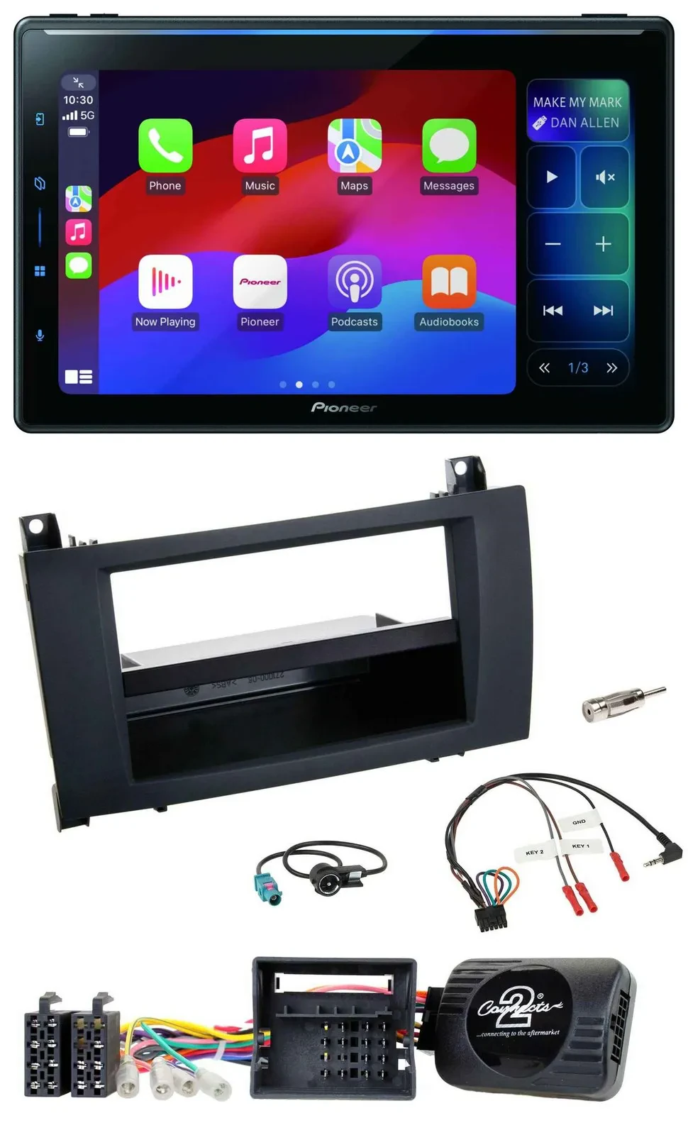 Pioneer Bluetooth DAB Lenkrad USB Autoradio für Mercedes SLK R171 2008-2011