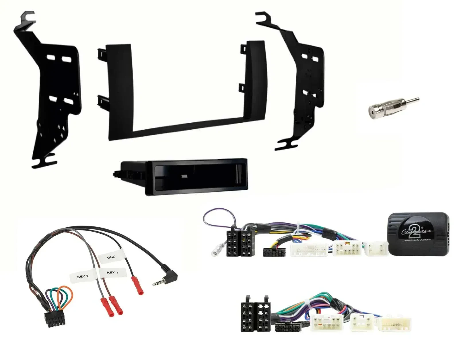 Установочный комплект для автомагнитолы Caraudio24 2-DIN, адаптер кнопок на руле, для Toyota Prius 2004–2009