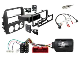 Einbauset Lenkradadapter Doppel DIN Autoradio für Mazda MX 5 NC 05-08 schwarz