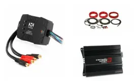 Cerwin-Vega CVP1200.4D | 4-Channel Class D Amplifier + L.O.C. + 8 Gauge Amp Kit