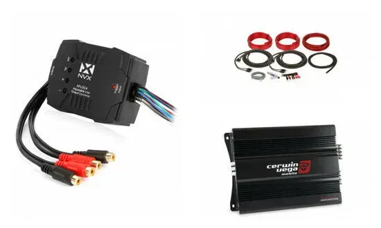 Cerwin-Vega CVP1200.4D | 4-Channel Class D Amplifier + L.O.C. + 8 Gauge Amp Kit
