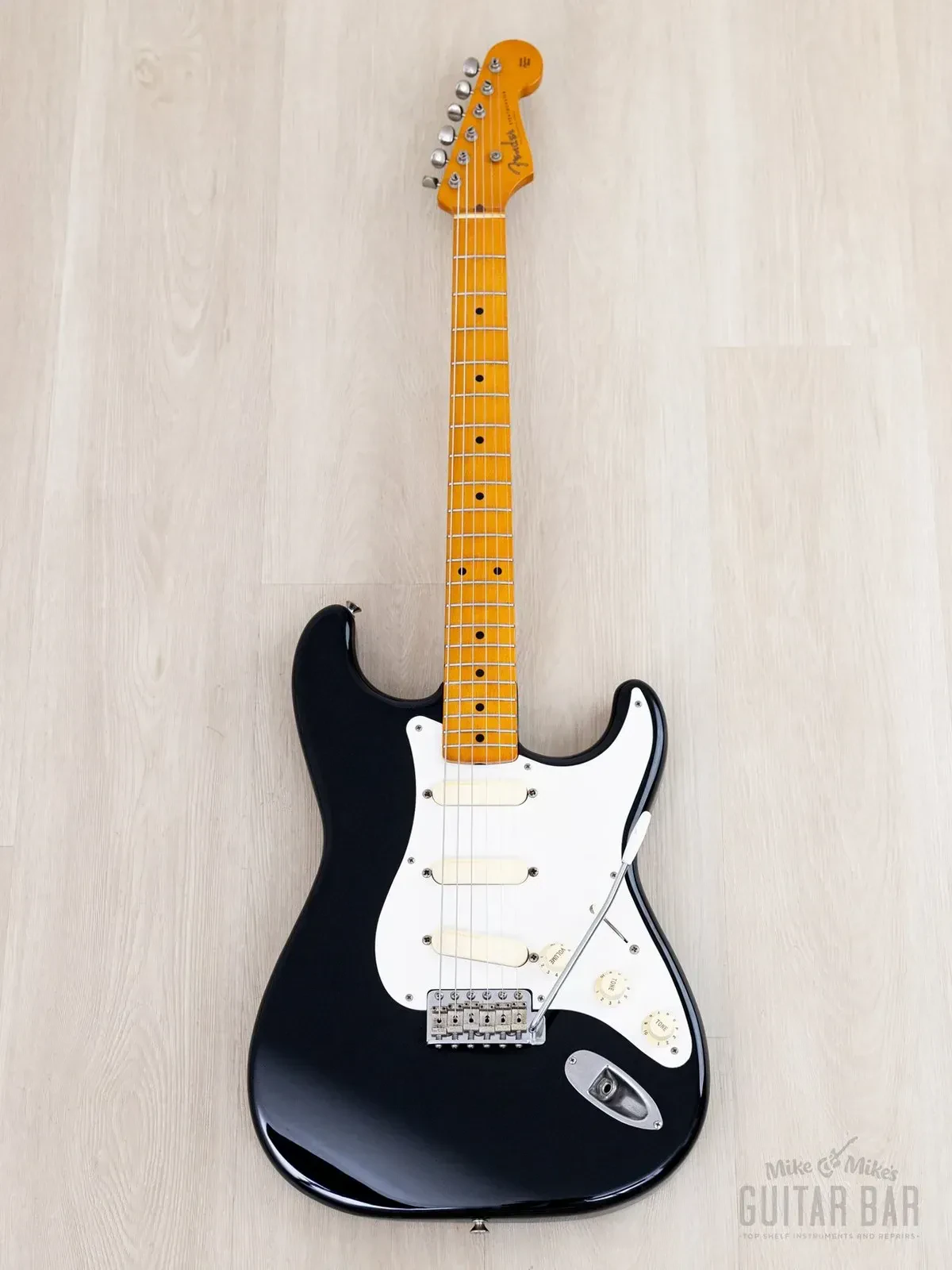 Электрогитара Fender Stratocaster 1954 Vintage Reissue ST54-85LS SSS Blackie w/gigbag Japan 1988