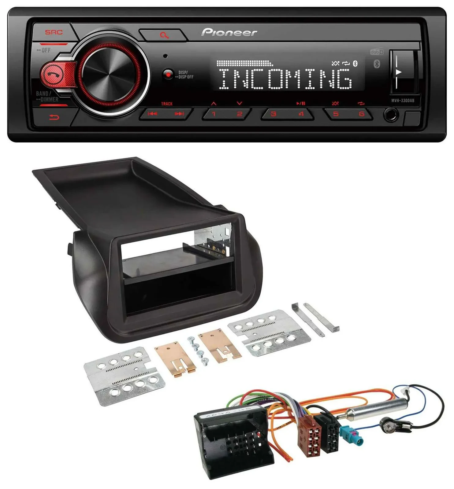 Автомагнитола для Citroen Nemo/Peugeot Bipper (с 2008) Pioneer Bluetooth, USB, DAB, MP3