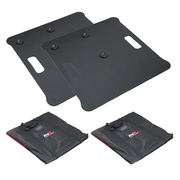 ProX X-POLARISBLX2PLATES Pair of Polaris Base Plates in Black idjnow