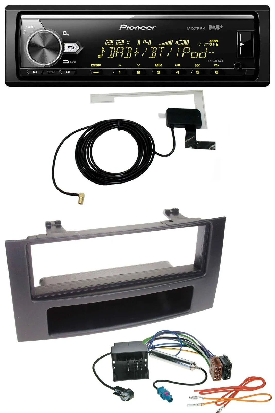 Pioneer Bluetooth DAB USB MP3 Autoradio für VW Touareg Multivan T5 Transporter 2