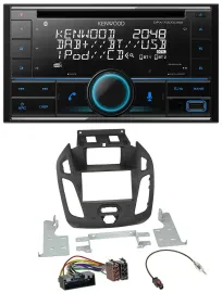 Kenwood CD 2DIN DAB USB MP3 Bluetooth Autoradio für Ford Transit 2012-2018 Displ