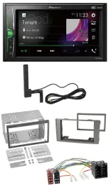 Автомагнитола для Iveco Daily 2006–2014 Pioneer 2DIN, MP3, DAB, Bluetooth, AUX, серебристая