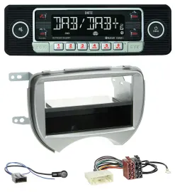 Dietz USB DAB MP3 Bluetooth Autoradio für Nissan Micra (10-13 K13) silber