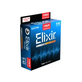 Elixir 3-Pack NPS Nanoweb Electric Guitar Strings - 9/42 Super Light